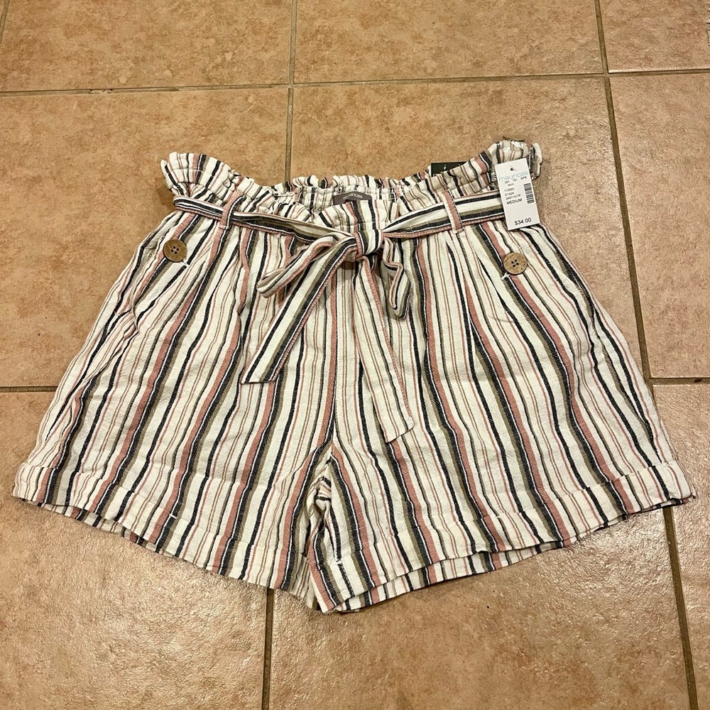 NWT Maurice’s Striped Paper Bag Shorts